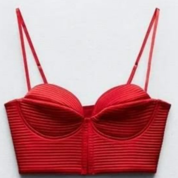 Zara Tops - ZARA SATIN EFFECT CORSET TOP